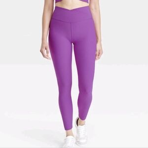 Women's High-Rise Ribbed Leggings All In Motion Target Violet